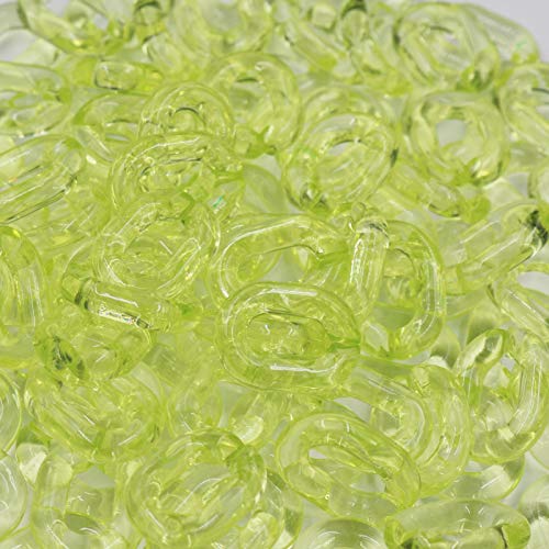 Potosala 180 Pcs Chaînes Gourmettes Ovales 19x14x4mm Liens Transparents Connecteurs pour Lunettes Chaîne Lanyard Tenir Sangles Sac À Main Sac À Main Fabrication Accessoire (green) Cover