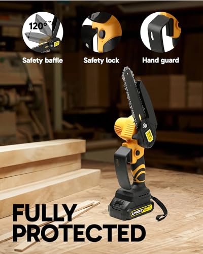 Mini-Chainsaw-Cordless-6-Inch-Electric-Chainsaw-Battery-Powered-Portable-Handheld-Chain-Saw-for-Wood-Cutting-Tree-Trimming-Branch-Pruning-Gardening-Camping-Yellow