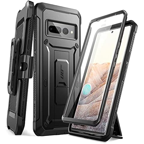 SUPCASE Unicorn Beetle Pro Full-Body Rugged Holster Case for 6.7-Inch Google Pixel 7 Pro (2022), Black Cover