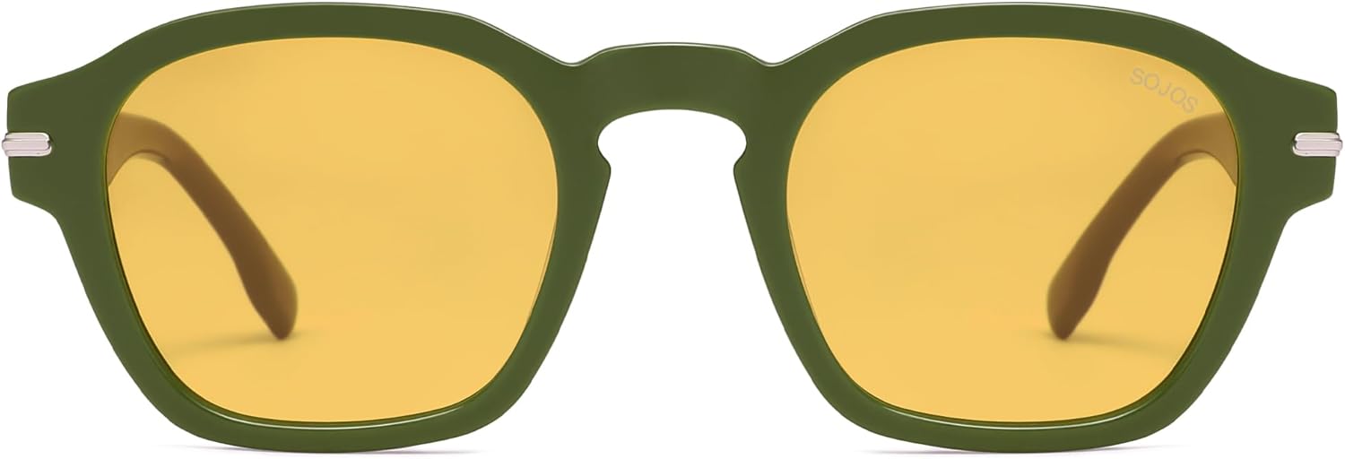 SOJOS Vintage Retro Square Polarized Sunglasses Men Standard Fit Trendy Womens Sun Glasses SJ2382 - Image 4