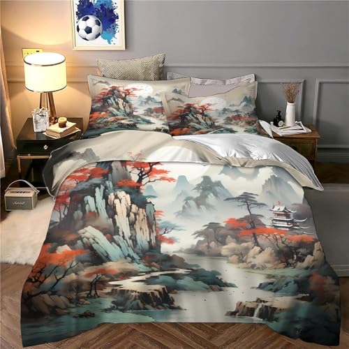 Linge de lit Confortable avec impression 3D haute définition paysage de montagne 140x200