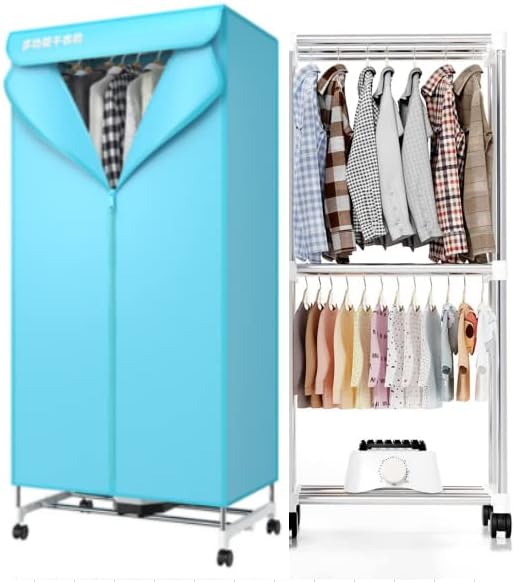 LONENESSL Clothes Dryer, 1000W,Portable Drying Machine with Timer,Heated Clothes Airer, 60inch Laundry Drying Wardrobe with Large Capacity,Stainless Steel Electric Dryer/Rack for Home | Appartments