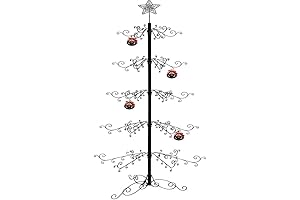 HOHIYA 7 Ft Wrought Iron Christmas Tree Ornament Display Stand