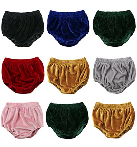 stylesilove Infant Baby Toddlers Girls Soft Velvet Bloomers Diaper Cover3