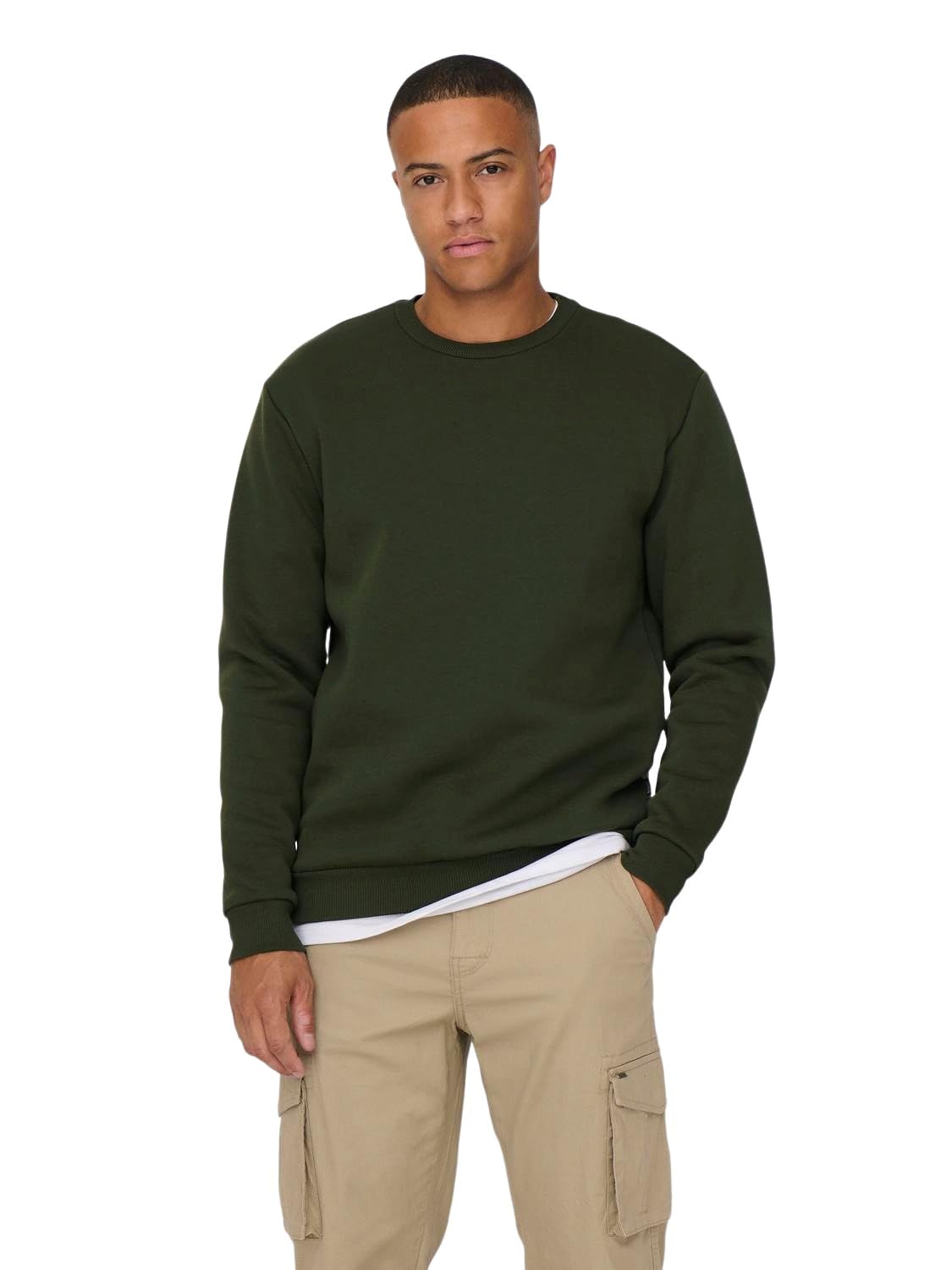 ONLY & SONS Men's Onsceres Crew Neck Noos Sweatshirt, Rosin, S