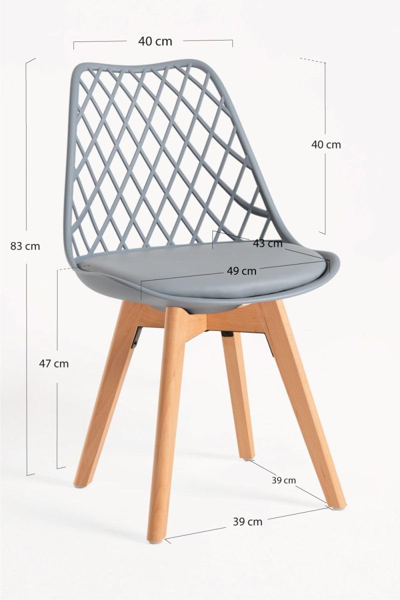 Regalos Miguel - Sillas Comedor - Silla Mima - Gris Claro