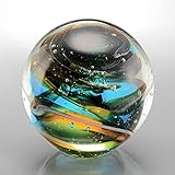 Anecdotal Aardvark Blue Mosaic Paperweight Glass Sphere 4