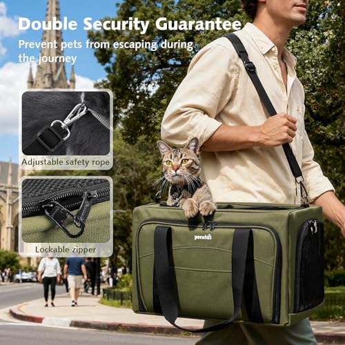 Sac de transport chat extensible Pecute pour réduire le stress et voyager confortablement - 6