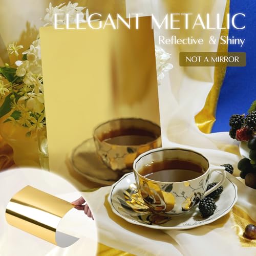 50 Sheets Mirror Card A4 Gold Cardstock Paper, Goefun Golden Foil Paper for Crafting Scrapbooks Greeting Cards and Invitations （250 gsm/92lb） - Image 4