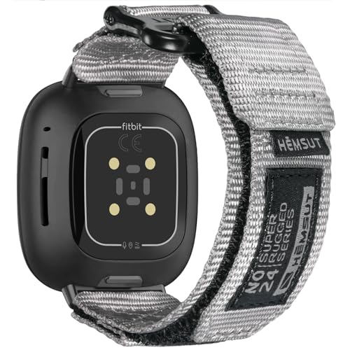 Correa deportiva resistente de nylon para Fitbit Versa 3/4 y Sense miniatura 1
