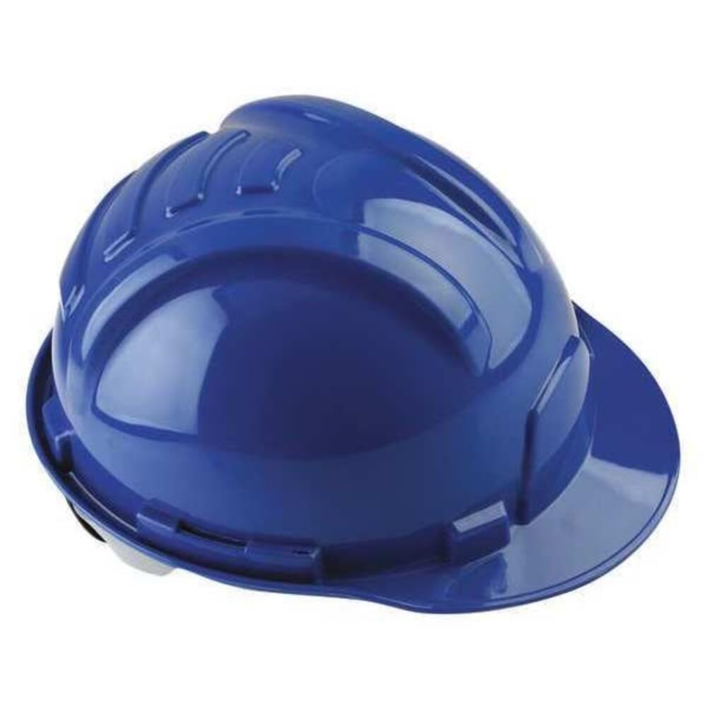 Hard Hat, Blue, Front Brim, 6 pt. Ratchet