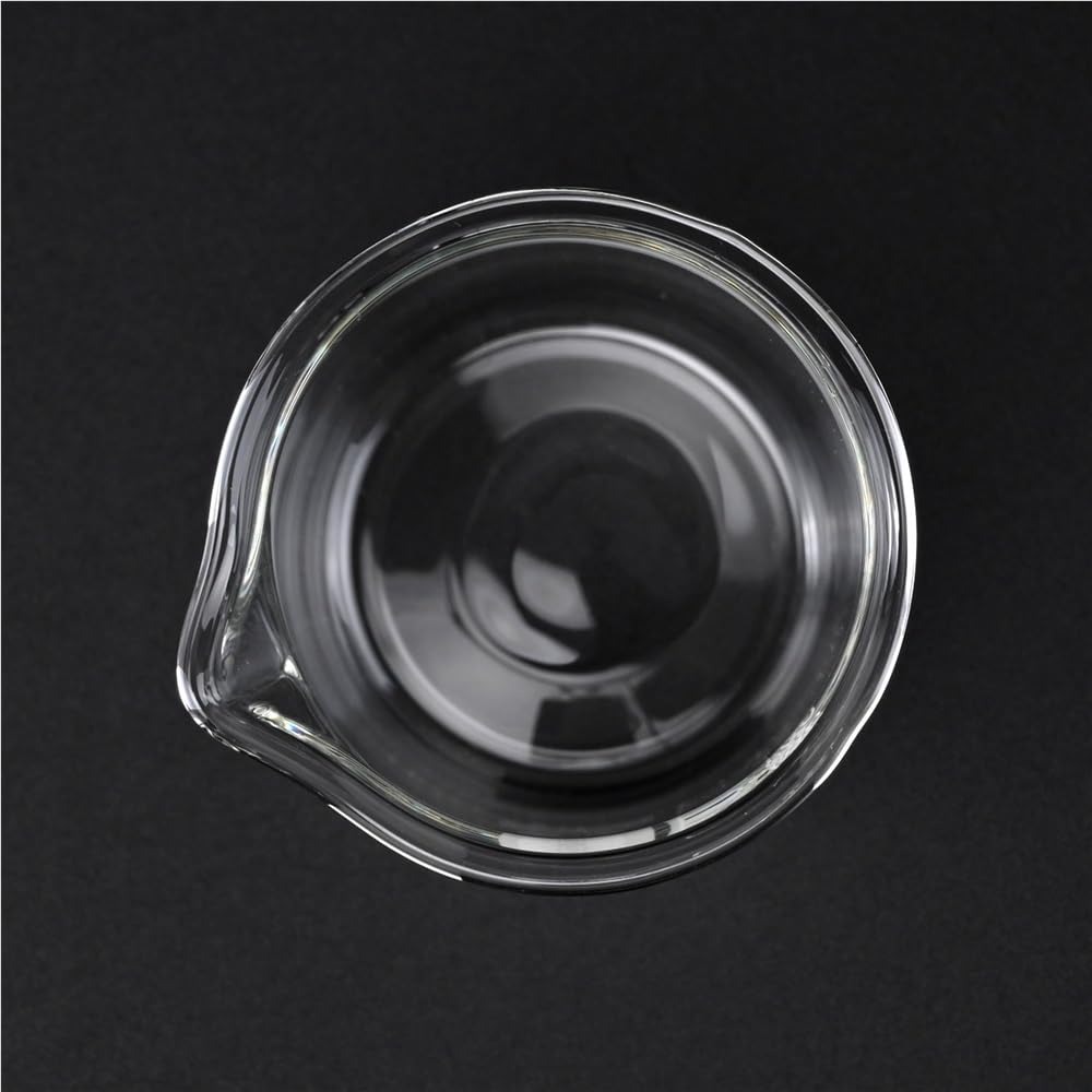 Vaso de precipitados de borosilicato Transparente de 150 ml, Vaso de precipitados de Vidrio con Pico para Laboratorio, Espesado químicamente, 1 Unidad