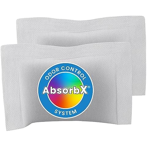 iTouchless 2-Pack AbsorbX Odor Filter Deodorizers, Absorbs Trash Odors, All Natural Activated Carbon, Biodegradable, for use with 8 Gallon and Larger Trash Cans with Odor Filter Compartment Cover