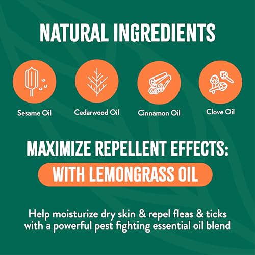 TropiClean Natural Flea & Tick Max Strength Shampoo & Bedding Spray Bundle, Flea & Tick Prevention, Dog Shampoo, Flea & Tick Treatment Protects & Repels - Made in USA
