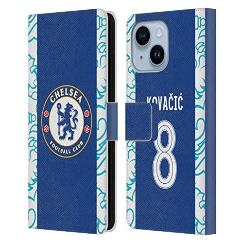 Housse iPhone 14 Plus Chelsea FC portefeuille en cuir avec fentes