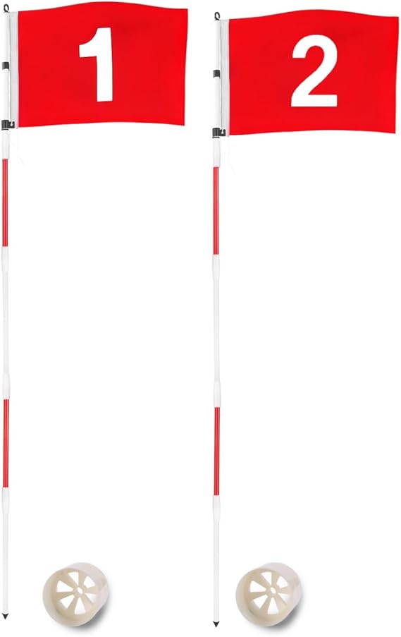 DuraRange Golf Flagstick 6ft, Easy Install 5Section