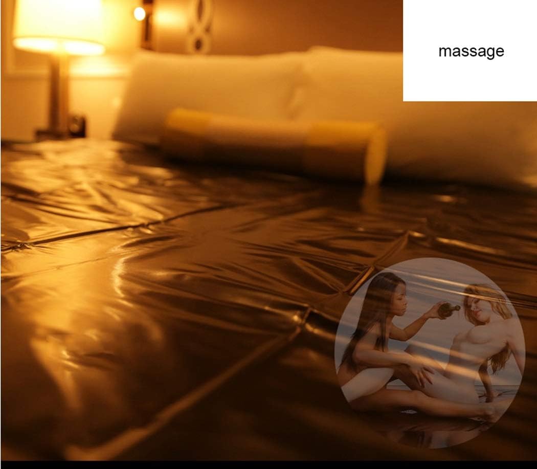 Bedding Sheet Waterproof 18mm Thick Bedding Sheet Sex Love Oil Massage Sheet Cover for Home Hotel Size 210170cm/210210cm for Option (Color : Black, Size : 210210)