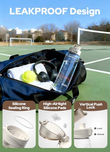 Image of Opard Zip 32oz Plastic Water Bottle Dishwasher Safe, Leakproof Flip-Top Lid, BPA Free Tritan, Wide Mouth Reusable Sports Water Bottle for Gym Hiking Commuting Outdoor Travel and School
