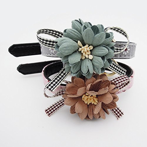 Petfavorites Kitten Puppy Collar - Flower Bow Tie Cat Dog Necklace - Teacup Chihuahua Yorkie Clothes Holiday Costume Outfits Accessories, Adjustable Buckle. (Light Green, 8.7 To 11-Inch) #TOP4
