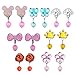 Baby Kids Little Girl Play Clip-on Earrings,Pretend Play Dress Up Accessories Toy Jewelry Clip-on Earrings (Shiny Style)