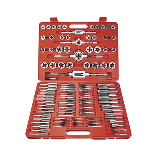 WAKUKA 110 Piece Tap and Die Set（SAE&METRIC）Threading Tool Set With Storage Case | Metric Tap and Die Set | Rethreading Kit | Tap Set | Tap and Die Kit