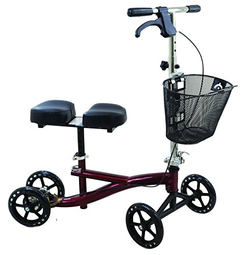 Read About Knee Scooter with 8-Hole Stem, Burgundy