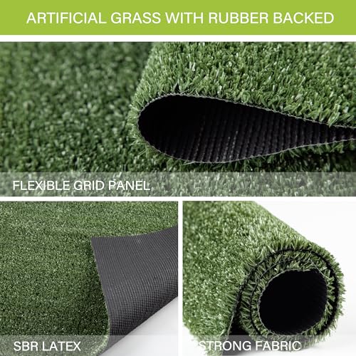 Image of SUNTURF Dog Grass Pads 6 x 10 FT, 0.4 inch Artificial Grass Pee Pads for Dogs Potty Extra Large Fake Grass Rug Turf Mat for Dogs Training Garden Lawn Artificial Grass Rug Indoor Outdoor