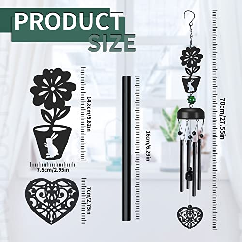 Metal Wind Chimes 28", Wind Chimes For Outside, Wind Chimes Outdoor Clearance, Memorial Gift For Loss Of Loved One, Unique Rabbit Wind Chimes, Home Decor For Patio, Garden, Indoor #TOP5