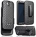 DuraForce Pro Clip Case, Nakedcellphone's Black Kickstand Case + Belt Clip Holster for Kyocera Duraforce Pro (E6810, E6820, E6830, E6800) (AT&T, Sprint, Verizon, Unlocked)