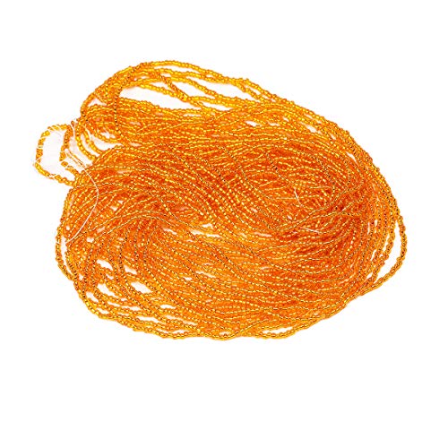 BALABEAD Size 11/0 Orange Sliver Lined Seed Beads - 3 Meters, 9 Meters Total 6000pcs