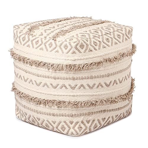 REDEARTH · Tufted Pouf Ottoman with Filler Textured Storage Cube