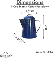 Vista 2 de Percolador de café esmaltado de 8 tazas