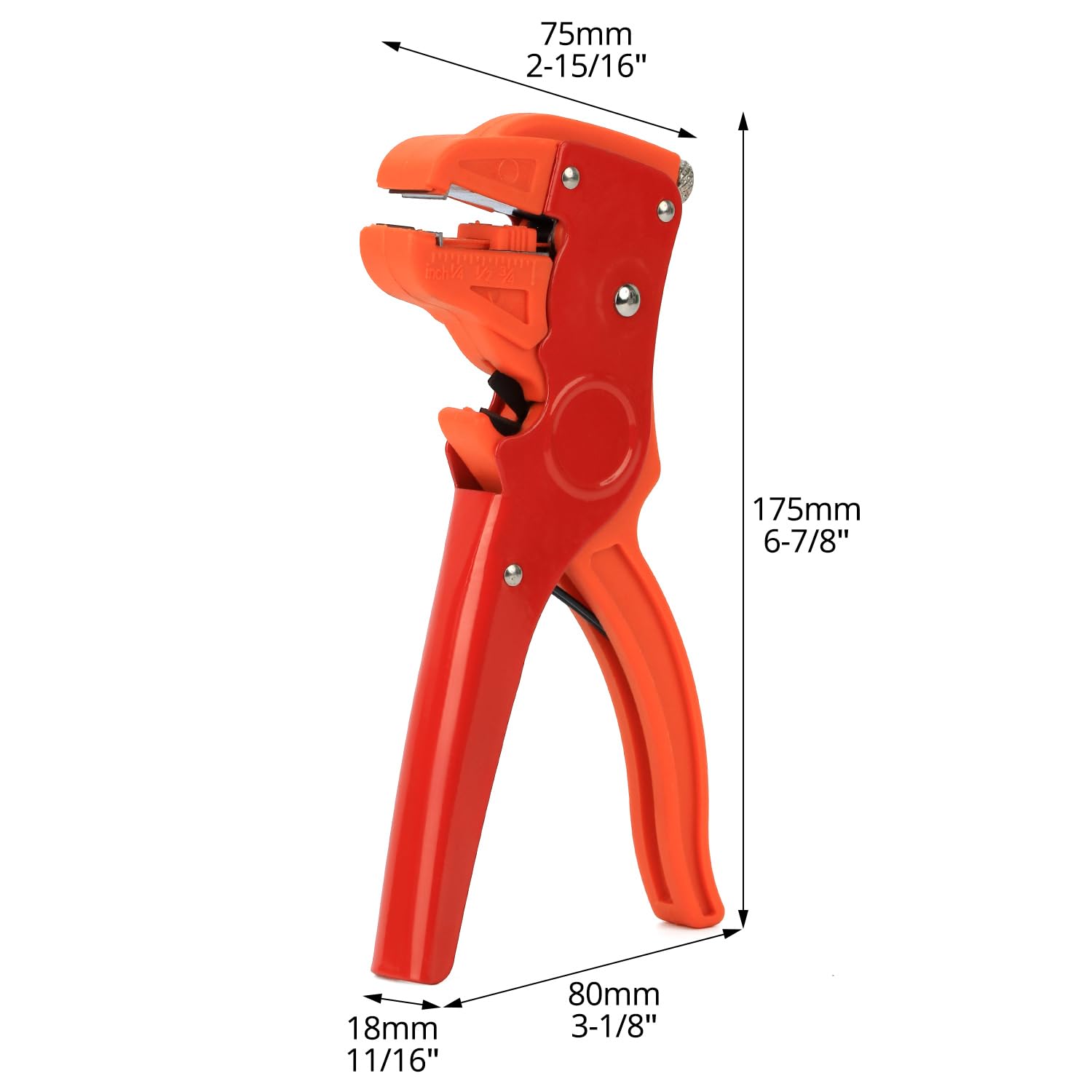 QWORK® Pinza spelafili, 2 in 1 pinza spelafili per cavi 0,2-6,0 mm², per riparazioni automobilistiche ed elettriche