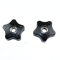 Vista 7 de Meuey Lyot T-Track Knobs, Five-Star Thru Knobs,3/8 Inch 16 Through-Hole knobs for Sawing Machine, Drilling Machine, Lathe, Fixed Length Fixture -4PCS