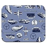 Ford Mustang Pattern Low Profile Thin Mouse Pad Mousepad