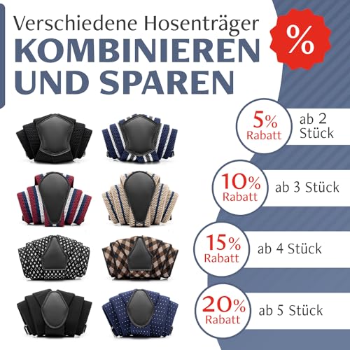 Sencillo Damen Hosenträger mit schonenden Clips Y-Form