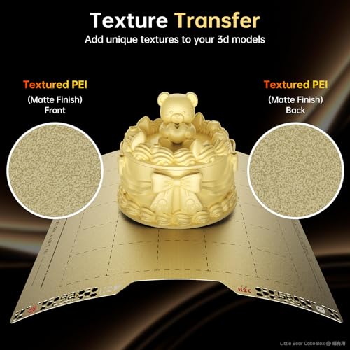 Image of BIQU PyroGrip Double Side Textured PEI Compatible with Bambu-Lab H2C 3D Printer 355x346mm PEI Spring Steel Build Plate Flexible Sheet Print Bed Removable Surface Platform