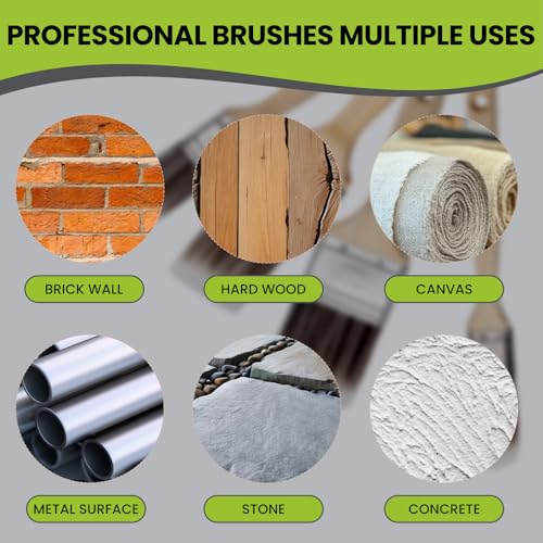 Mister Rui Paint Brushes, Paint Cup with Paint Bucket Liners, Sanding Sponge, Professional Paint Brush Set for Smooth Finish, Wall, Furniture, Trim - Image 8
