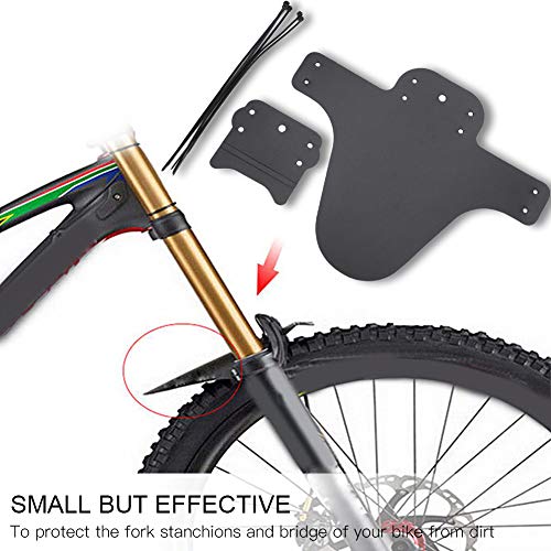 Junlucki Protetor de lama, preto eficaz, pequeno, durável, para-lamas de bicicleta, para bicicleta d