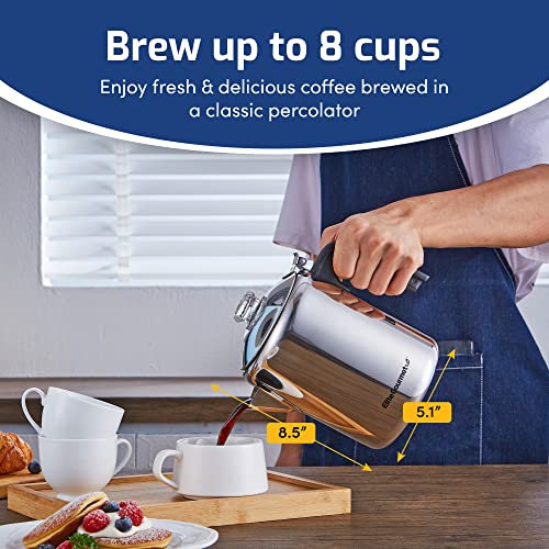 Elite Gourmet 8-Cup Stainless Steel Percolator
