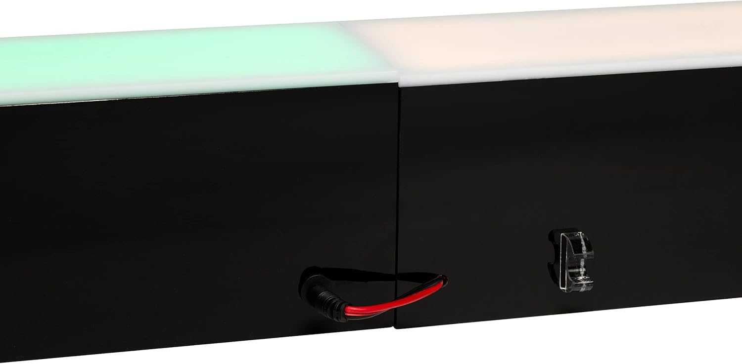 Beer Squad BarSquad LED Lighted Bar Shelf - 24in, 2 Step Illuminated Liquor Bottle Display Shelf with Multicolor Lighting Modes, Wireless Remote