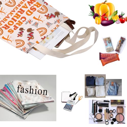 PXTIDY RSD CRPS Awareness Gift RSD CRPS Warrior Tote Bag Complex Regional Pain Syndrome Gift Orange Rainbow CRPS Fighter Gift3