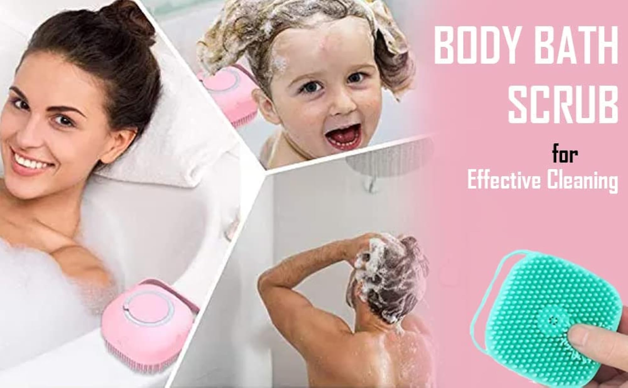 Silicone Body Bath Brush with Soap Dispenser