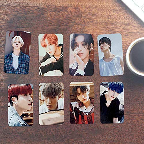 8 peças/conjunto Kpop ATEEZ novo álbum ZERO FEVER LOMO cartão foto cartão dupla face cartão