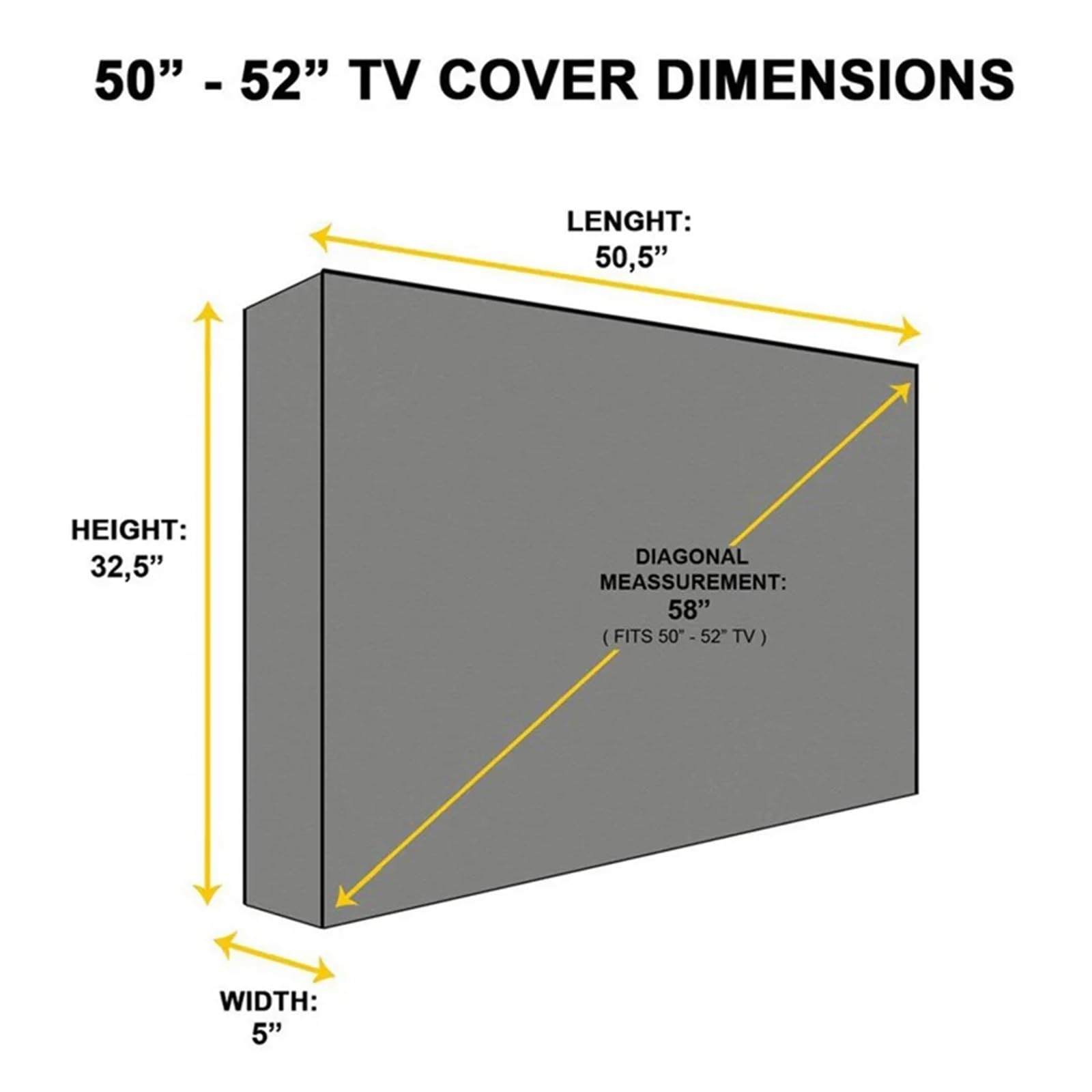 Fundas Protectoras para Televisores Outdoor TV Mount Cover Television Courtyard Living Waterproof Dustproof Protector Foldable Guard 22-24 Inch(60 65 Inch)