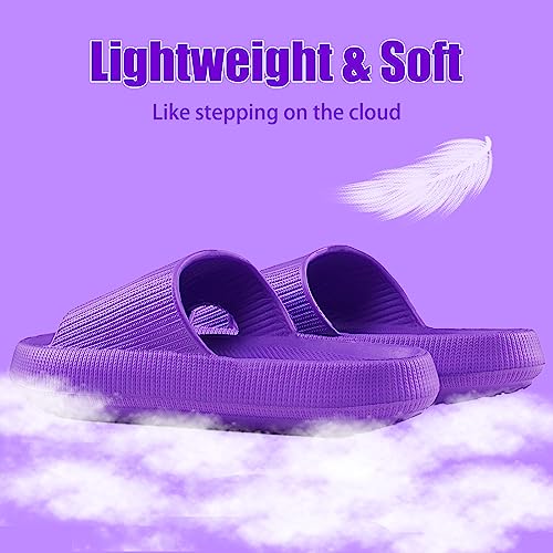 Image of rosyclo Cloud Slippers for Women and Men, Pillow House Slippers Shower Shoes Indoor Slides Bathroom Sandals, Ultimate Comfort, Lightweight, Thick Sole, Non-Slip, Easy to Clean