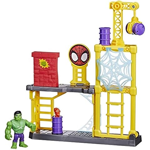 Spidey and His Amazing Friends Hulk’s Smash Yard Preschool Toy, Hulk Playset with Toppling Tower and Smash Wall, Kids Ages 3 and Up (Amazon Exclusive) Cover