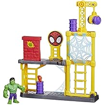 Spidey and His Amazing Friends Hulks Smash Yard Preschool Toy, Hulk Playset with Toppling Tower and Smash Wall, Kids Ages 3 and Up