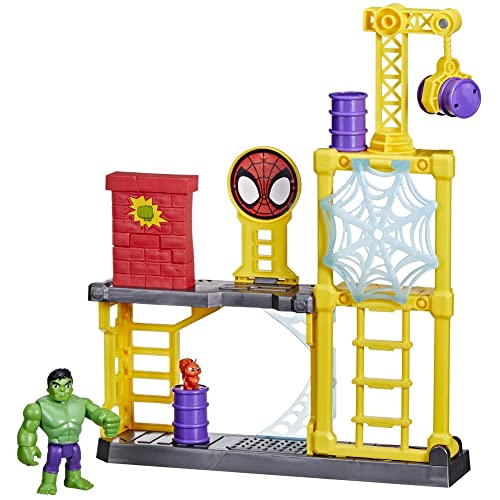 Spidey and His Amazing Friends Hulk’s Smash Yard Preschool Toy, Hulk Playset with Toppling Tower and Smash Wall, Kids Ages 3 and Up (Amazon Exclusive) by Spidey and his Amazing Friends - Used condition - US$16.32