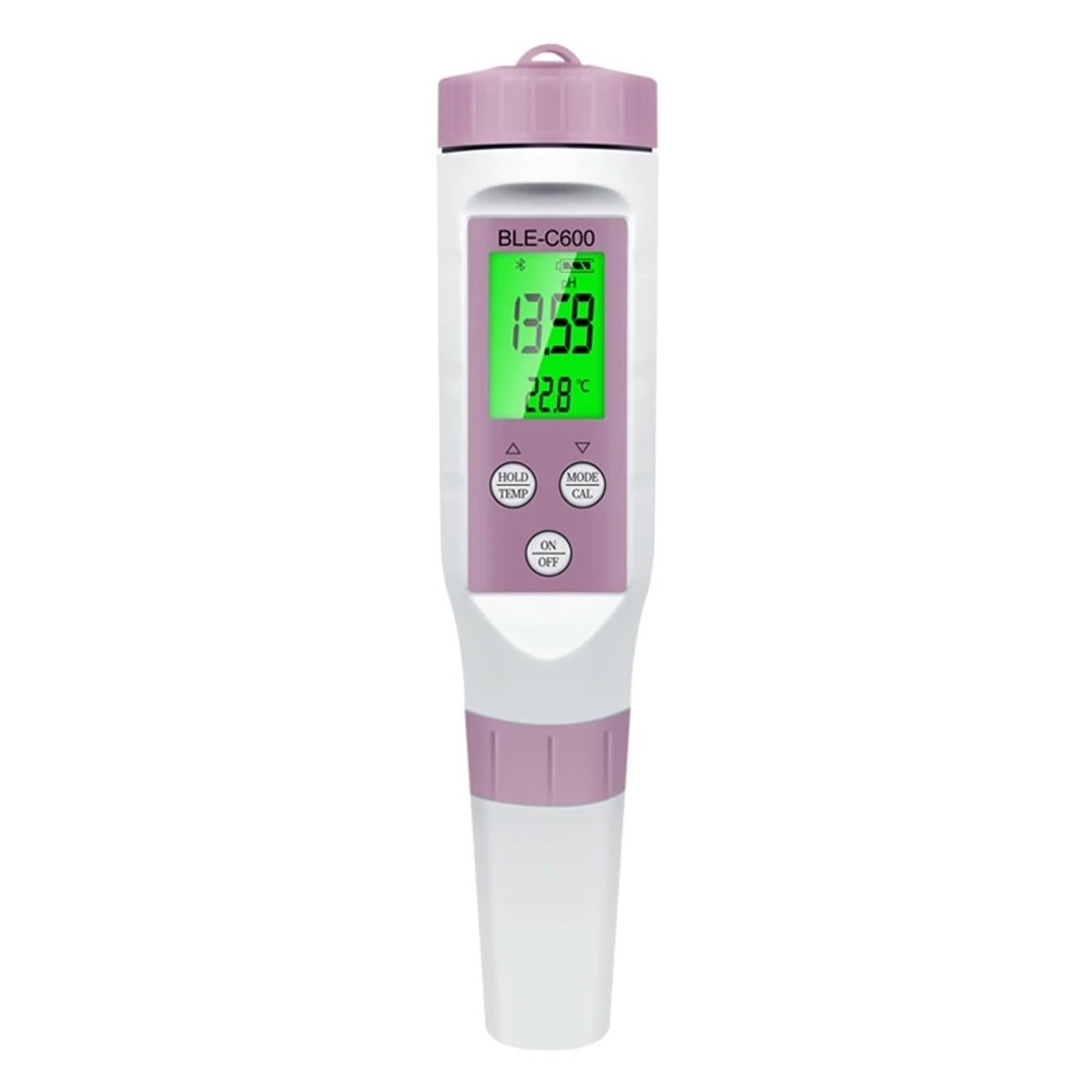Testeur d'eau Ph-mètre À Dents Bleues 7 en 1, Moniteur Ligne PH/EC/TDS/ORP/sel/SG/Temp, Application Intelligente for Testeur d'eau Potable D'aquarium Polyvalent Précis Facile